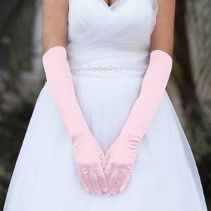 Prom Pink Special Occasion Satin Long Gloves NWT